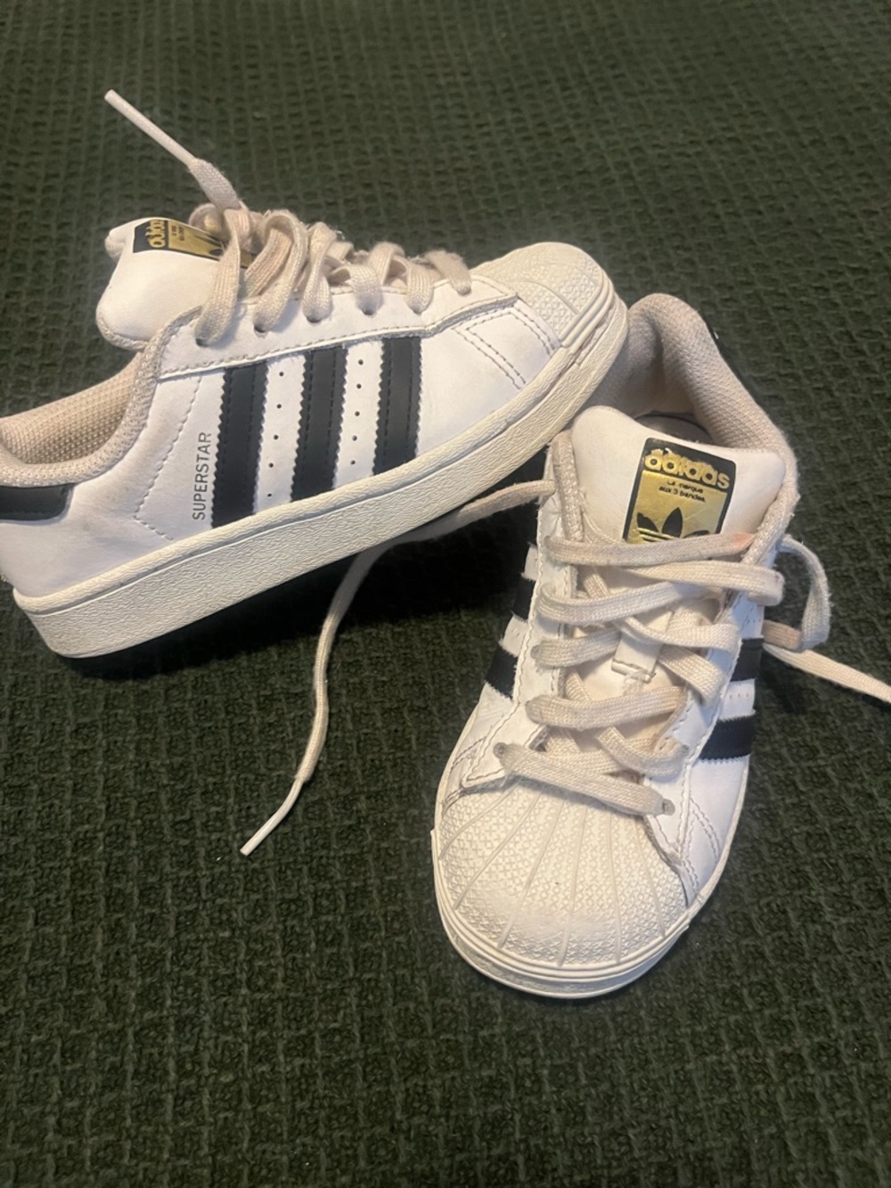 Little Kids Addidas superstar sneakers size 12